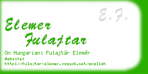elemer fulajtar business card